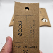 LOT OF 5 - ECCO PREMIUM LACES 80CM WHITE ROUND NIB 1X5 PAIRS