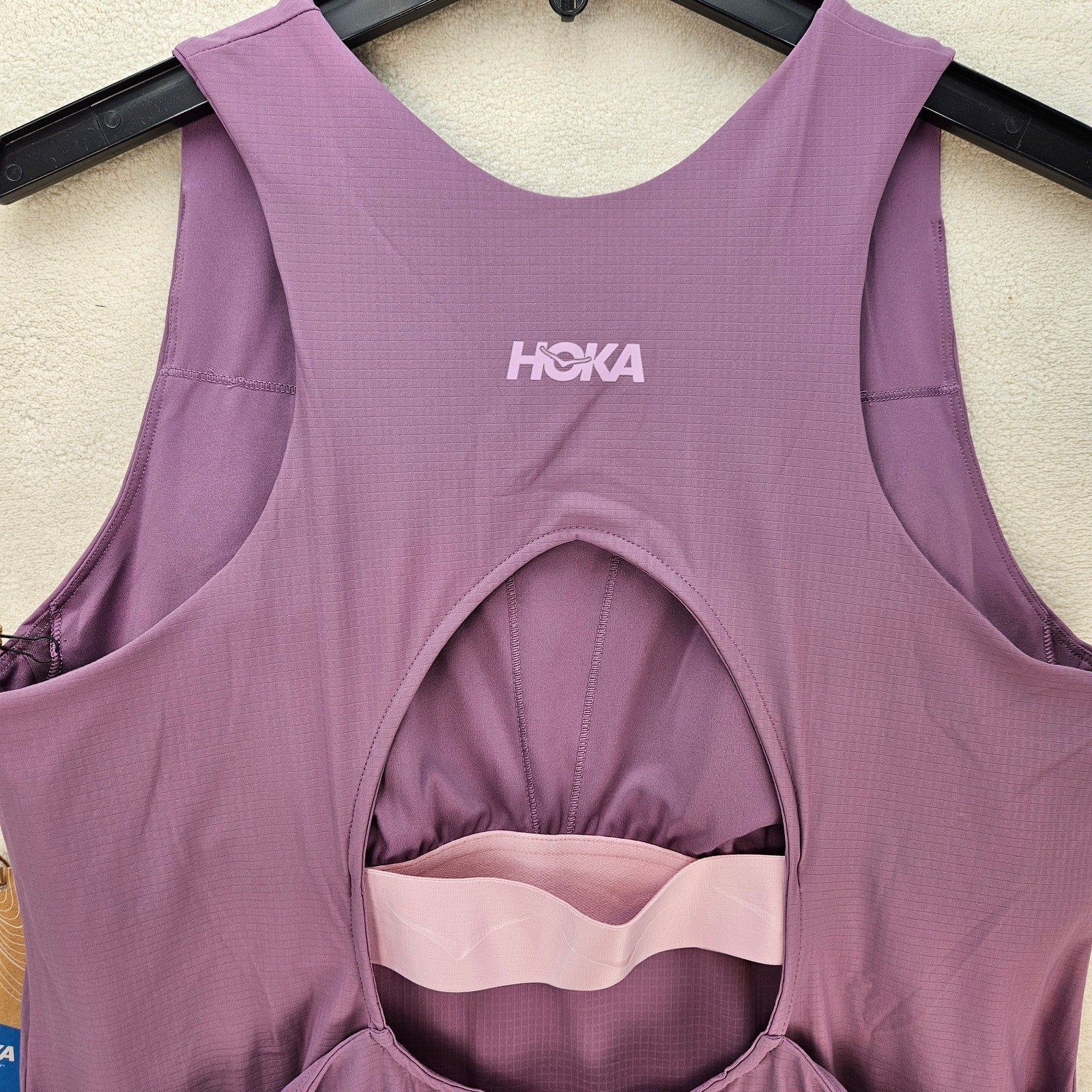 HOKA WOMEN'S XL MIZI OUTDOOR DRESS AMETHYST BUILD IN BRA TENNIS NWT