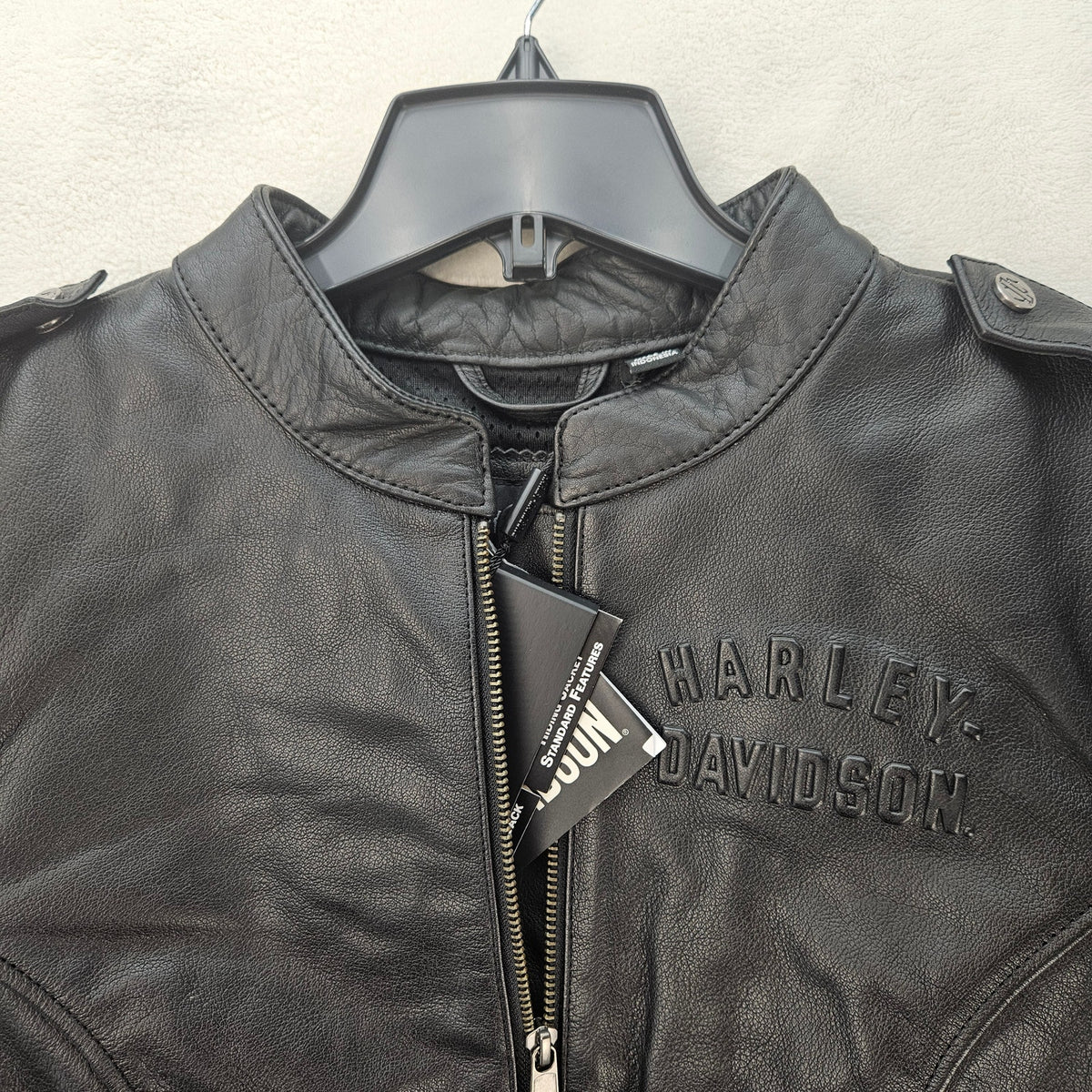 HARLEY DAVIDSON WOMEN'S XL CAPTAINS MODULAR LEATHER JACKET BLACK NWT