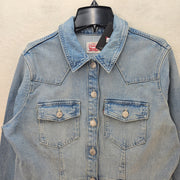 LEVI'S WOMEN'S L FLYNN WESTERN DRESS NWT MEDIUM WASH A LINE