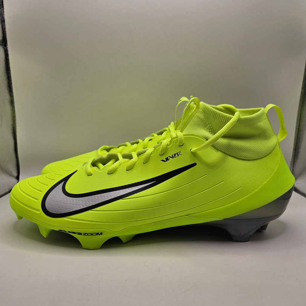 NIKE MEN'S 14 ZOOM AIR VAPOR PRO 1 FOOTBALL CLEATS VOLT SILVER FB3298-800 NWOB