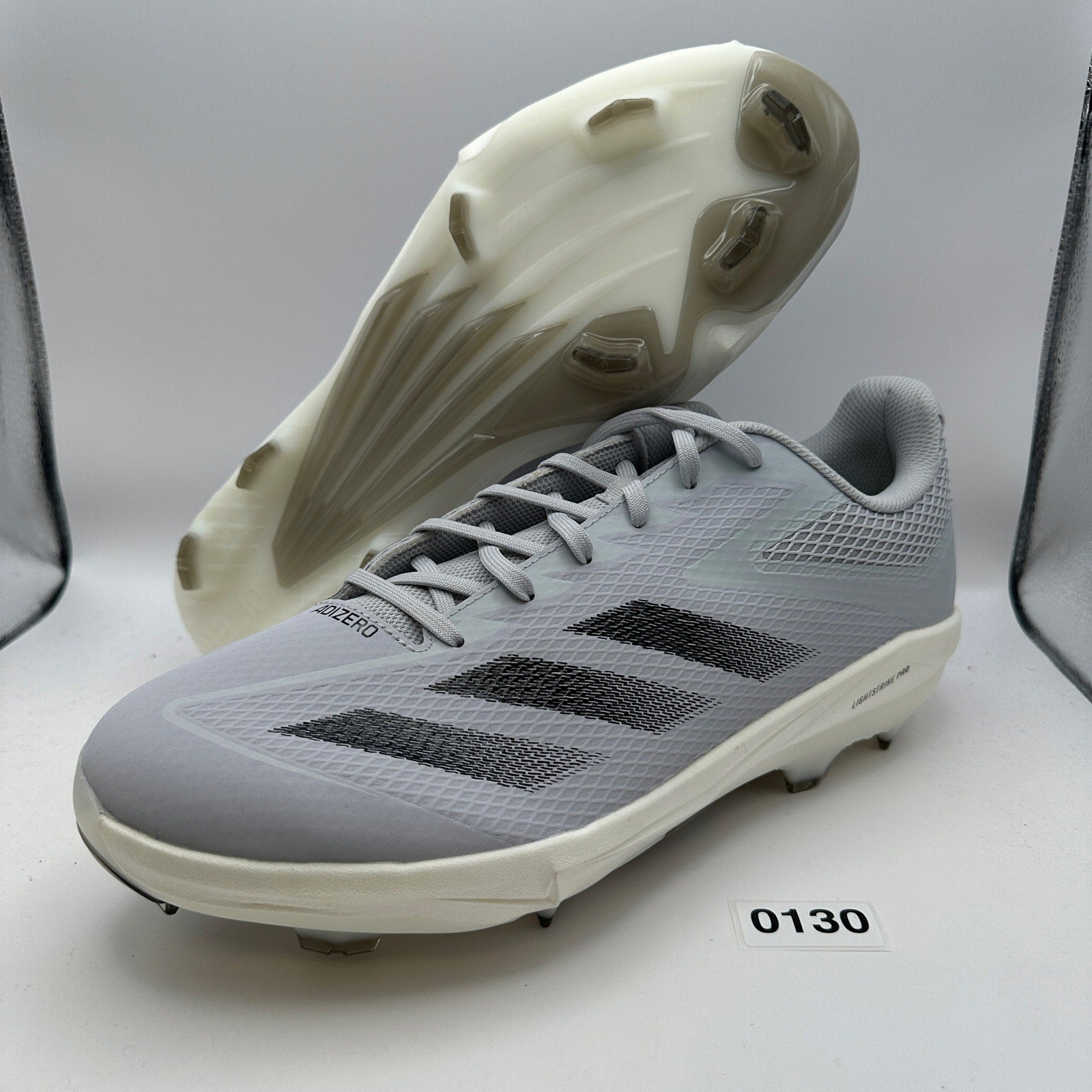 ADIDAS Adizero Electric Mens 14 Baseball Cleats Gray/Black IF3267