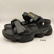 JORDAN WOMEN'S 9 DEJA SANDALS FN5036-001 BLACK METALLIC GOLD