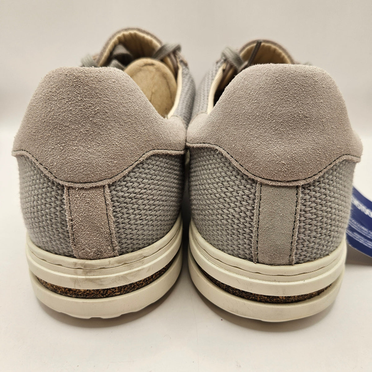 BIRKENSTOCK MEN'S 9 BEND LOW LIGHT GREY TEXTILE LOW TOP SNEAKER MADE IN GERMANY