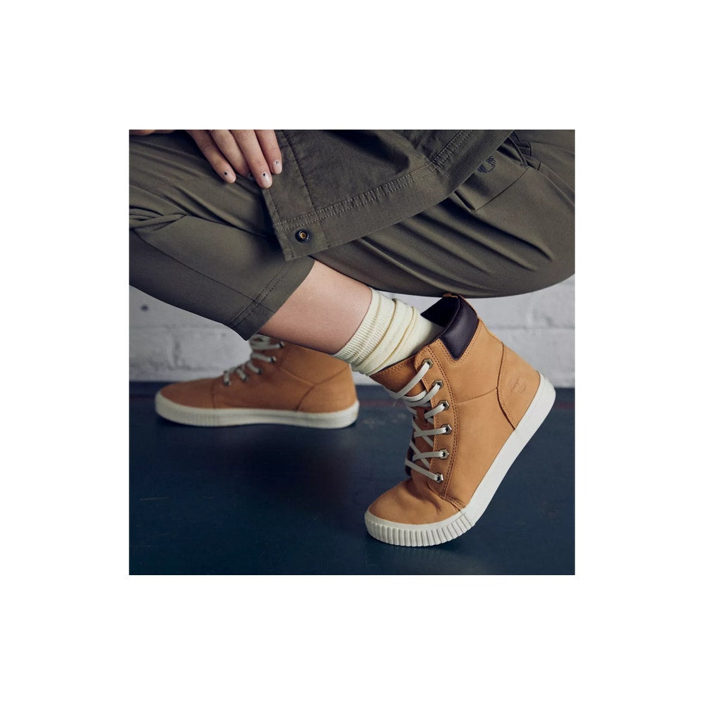 TIMBERLAND WOMEN'S 5.5 SKYLA BAY 6 INCH BOOTS WHEAT NUBUCK HI TOP SNEAKER NIB
