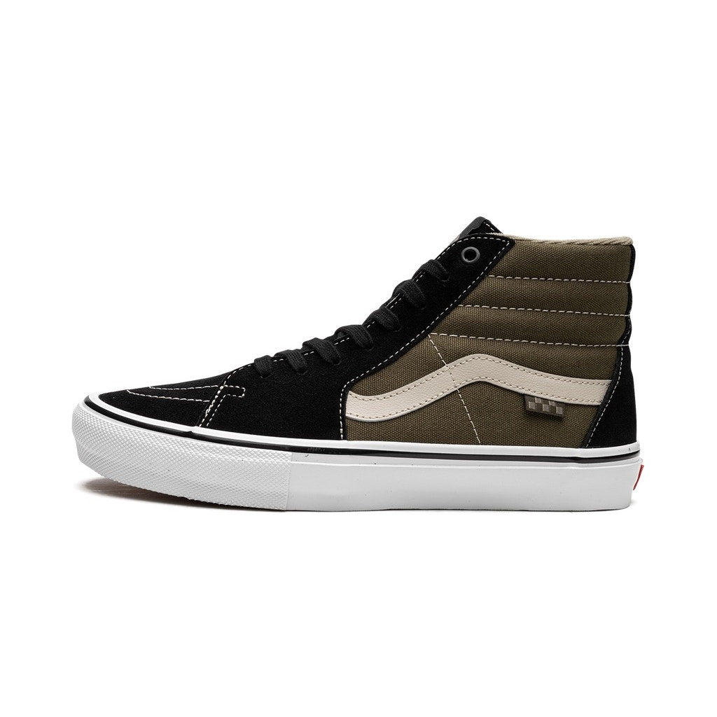 VANS MEN'S 6.5 SK8 HI BLACK OLIVE GREEN NIB VN0A5FCCBKO