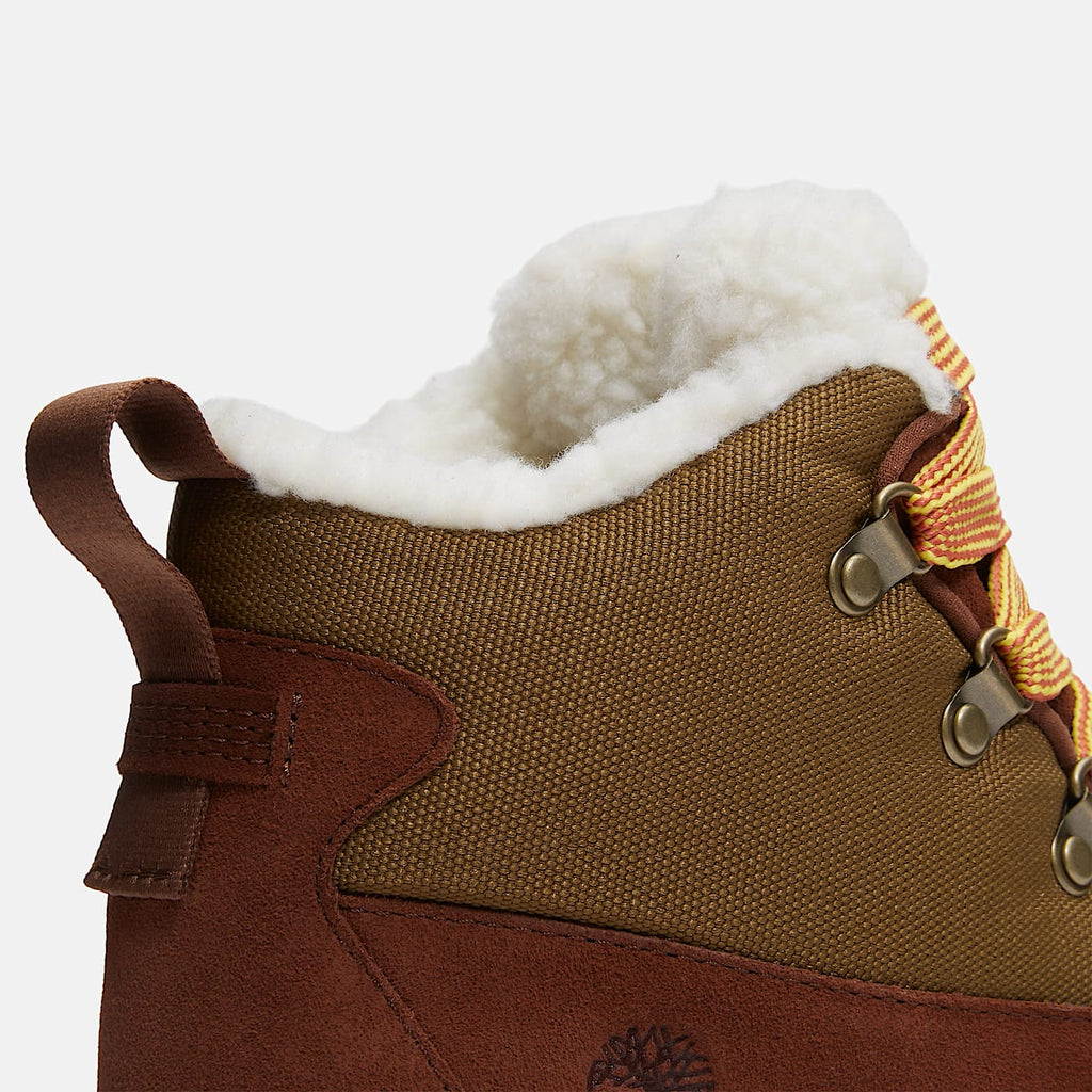 TIMBERLAND WOMEN'S 8.5 WHITE LEDGE MID LACE WATERPROOF SNOW BOOT BROWN NIB