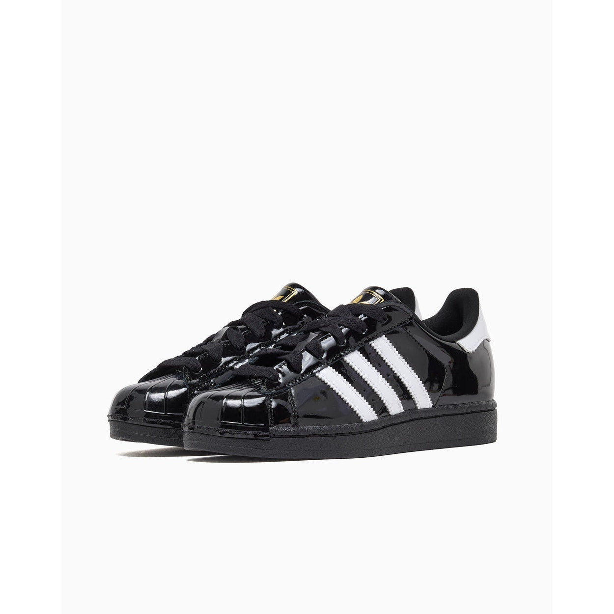 ADIDAS ORIGINAL WOMEN'S 8 SUPERSTAR II 2 PATENT LEATHER CORE BLK WHT NIB JS4009