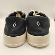 OLUKAI MEN'S 12 TRADEWIND BLACK LAVA ROCK LIGHTWEIGHT CANVAS COMFORT SHOES NWOB