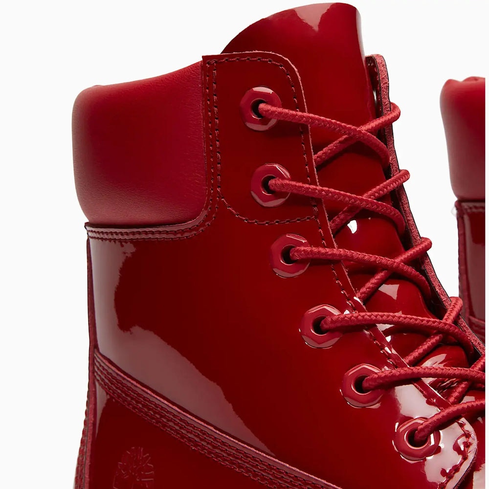 TIMBERLAND WOMEN'S 6.5 PREMIUM 6 IN BOOT WATERPROOF RED PATENT LEATHER NIB