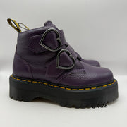 DR MARTENS WOMEN'S 5 DEVON HEART PURPLE MID PLATFORM BOOT