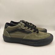 VANS MEN'S 8 ROWAN SKATE SHOES OLIVE GREEN BLACK NWOB