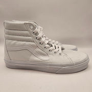 VANS WOMEN'S 7.5 SK8 HI CANVAS HI TOP SKATEBOARDING SNEAKERS TRIPLE WHITE