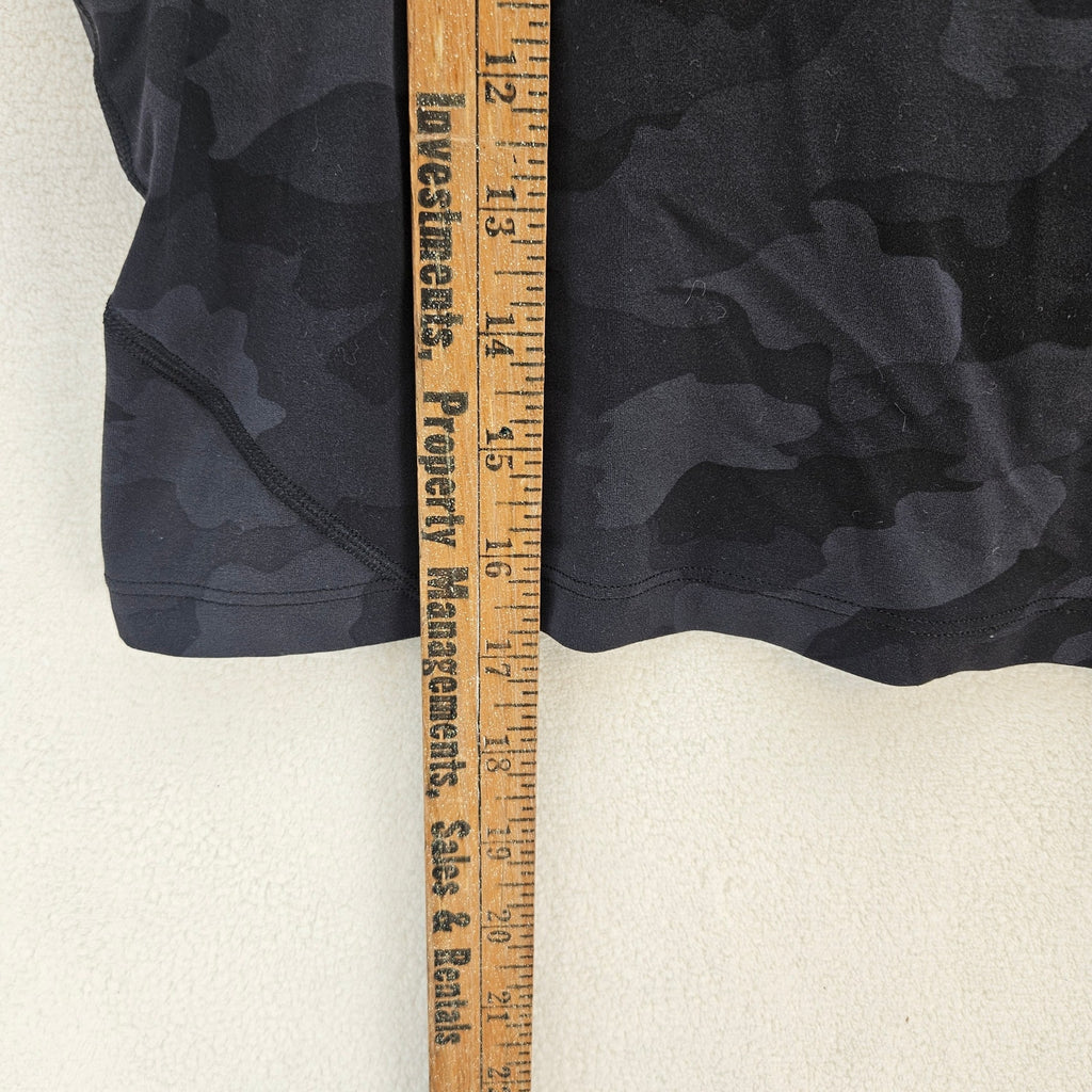 LULULEMON WOMEN'S 14 ALIGN TANK TOP LIGHT SUPPORT A/B CUP BLACK CAMO