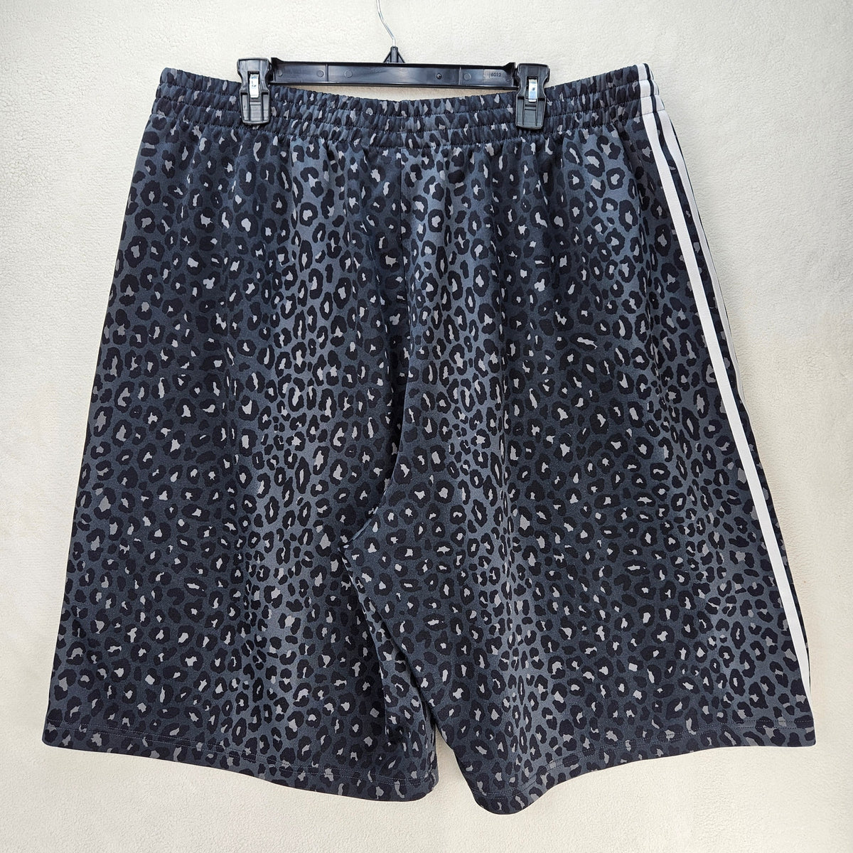 ADIDAS MEN'S XXL ORIGINAL GRAPHIC SHORT BLACK ALL OVER LEOPARD PRINT