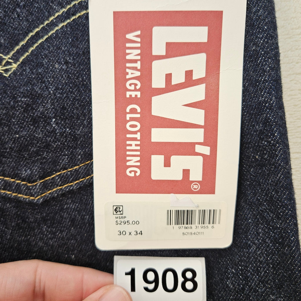 LEVI'S VINTAGE MEN'S 30X34 1954 501Z XX ORIGINAL FIT DOUBLE NEEDLE MADE IN JAPAN