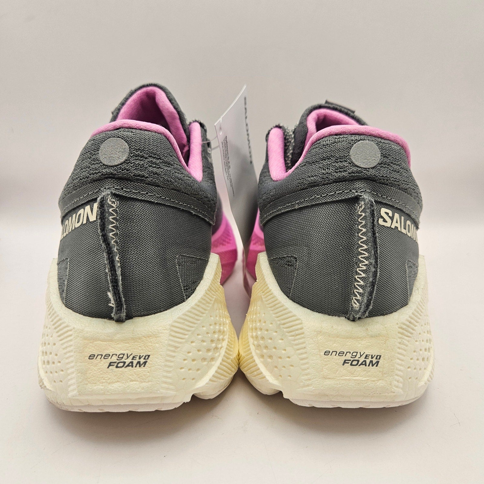 SALOMON WOMEN'S 6 AERO GLIDE 3 W GREY PINK VANILLA ICE RUNNING SHOES NWOB