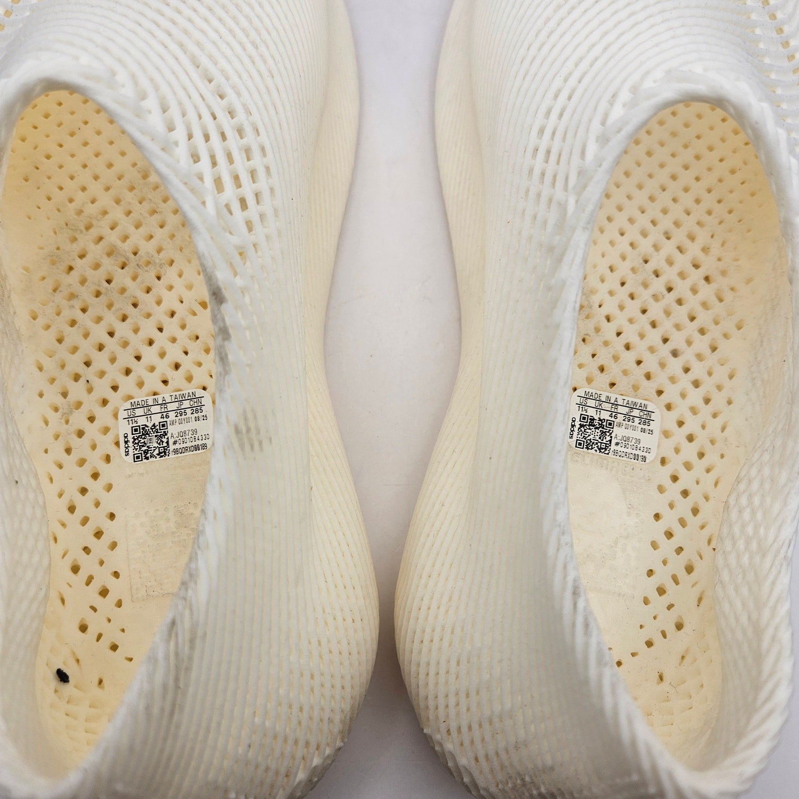 ADIDAS MEN'S 11.5 4DFWD SLIP ON 4D PRINTED RUNNING SHOES OFF WHITE CREAM NWOB