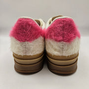 ADIDAS ORIGINALS WOMEN'S 7.5 GAZELLE BOLD CREAM WHITE PINK FUR PLATFORM JS3908
