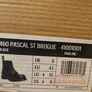 DR MARTEN MEN'S 10 ANALINE 41001001 1460 PASCAL ST BROGUE STEEL TOE BLACK BOOT
