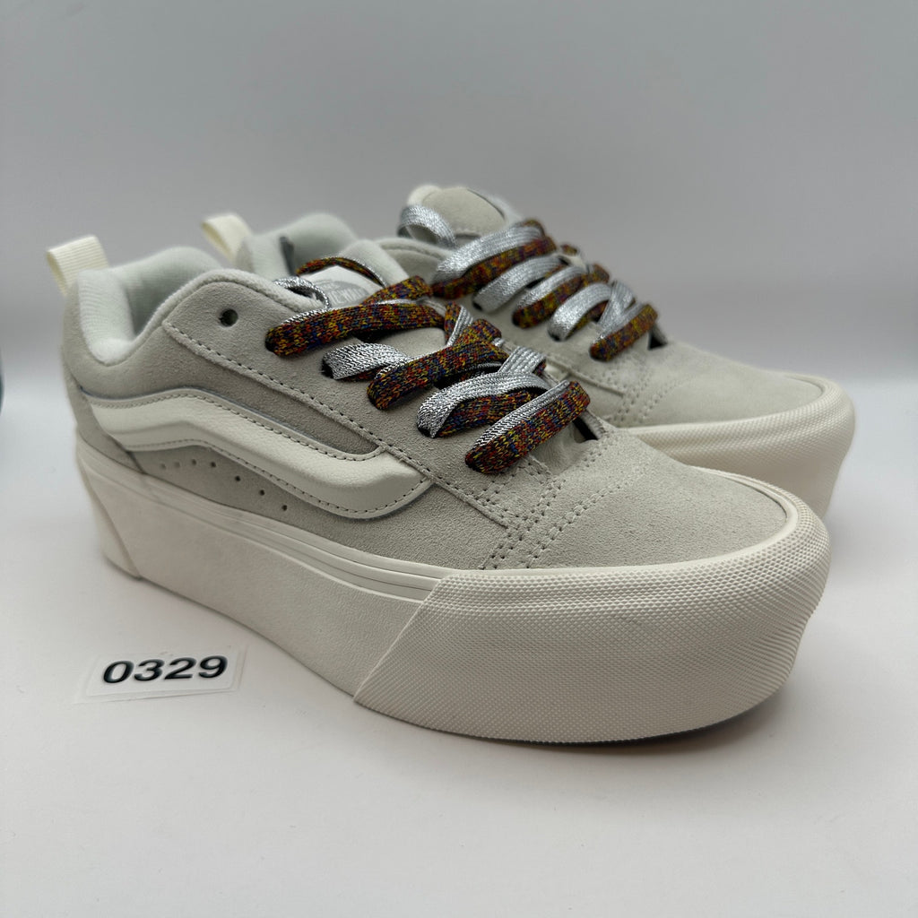 Vans Women's 5 Platform Suede Leather Gray/White