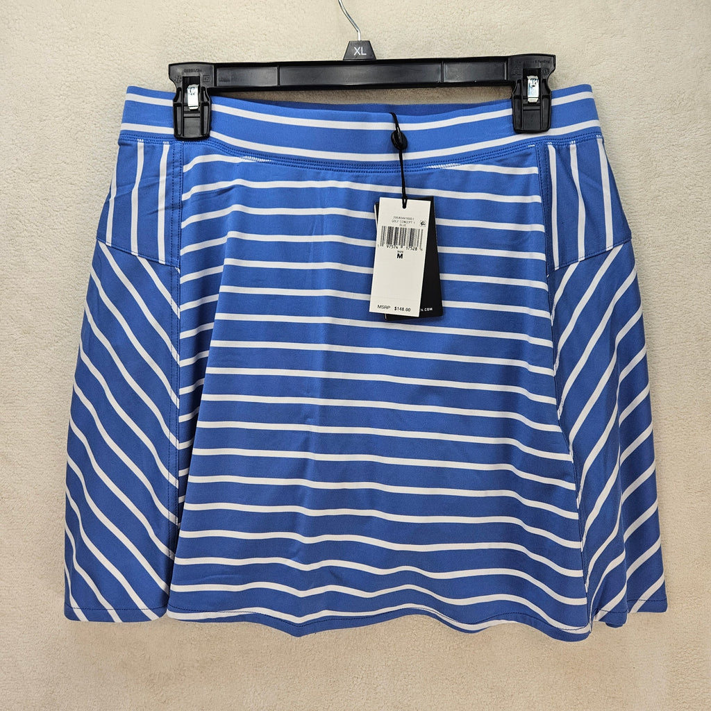 RLX RALPH LAUREN WOMEN'S MEDIUM GOLF CONCELPT 1 SKORT BLUE WHITE STRIPES NWT