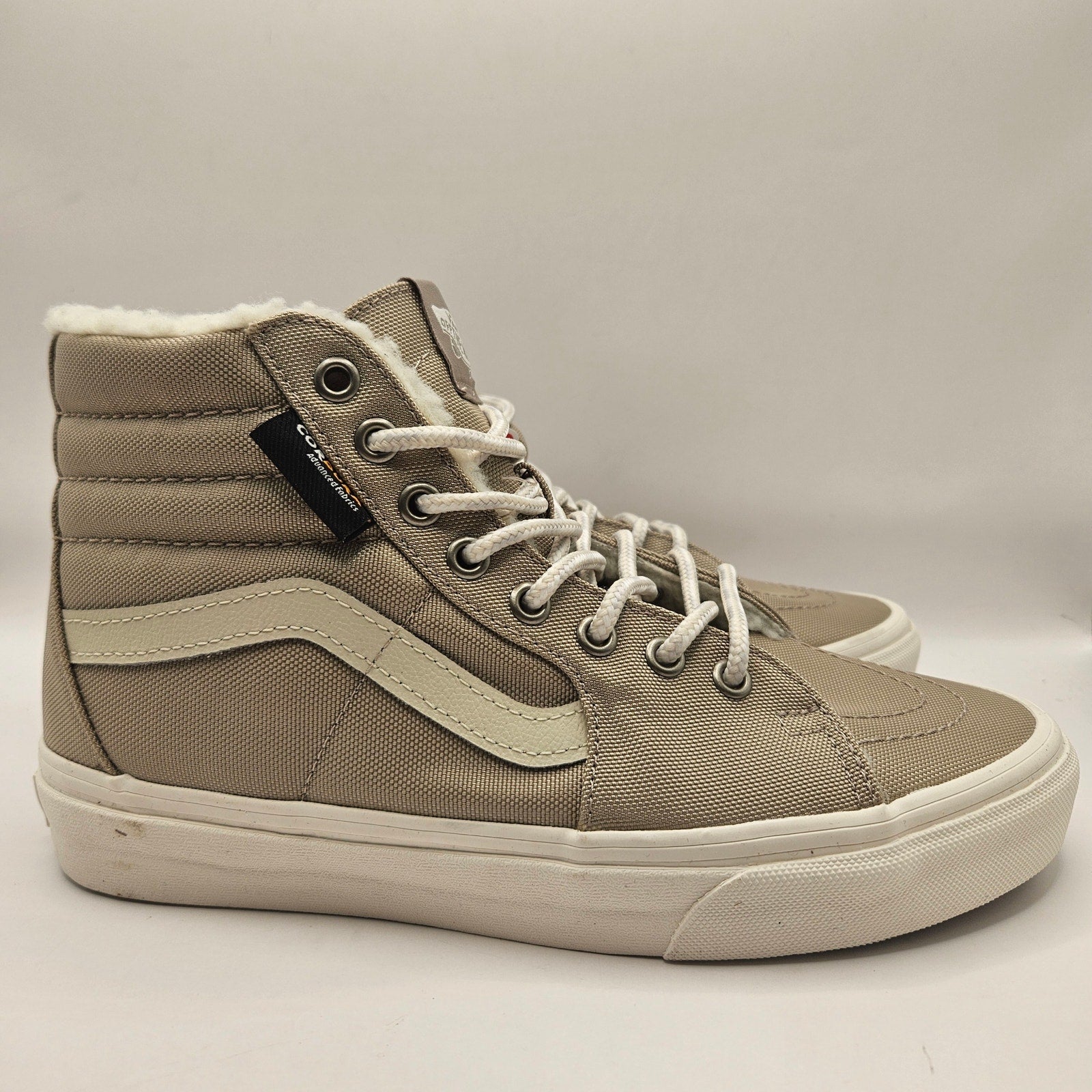 VANS WOMEN'S 8 CORDURA SK8 HI SHERPA WALNUT CLASSIC SKATE SHOES NWOB