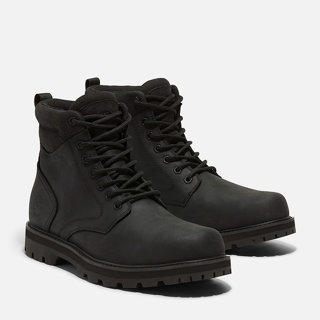 TIMBERLAND MEN'S 9.5 BRITTON ROAD MID LACE UP WATERPROOF FULL GRAIN BOOT BLK NIB