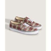 VANS WOMEN'S 7 AUTHENTIC LOW TOP SNEAKER PLAID TAN NIB VN000EGATAN