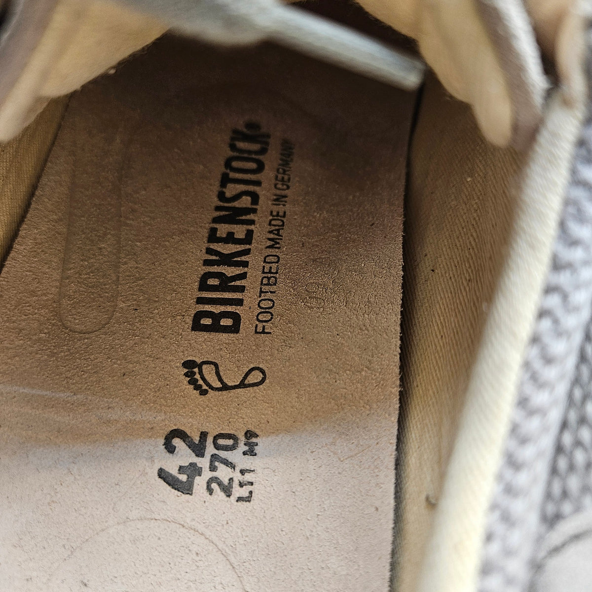 BIRKENSTOCK MEN'S 9 BEND LOW LIGHT GREY TEXTILE LOW TOP SNEAKER MADE IN GERMANY