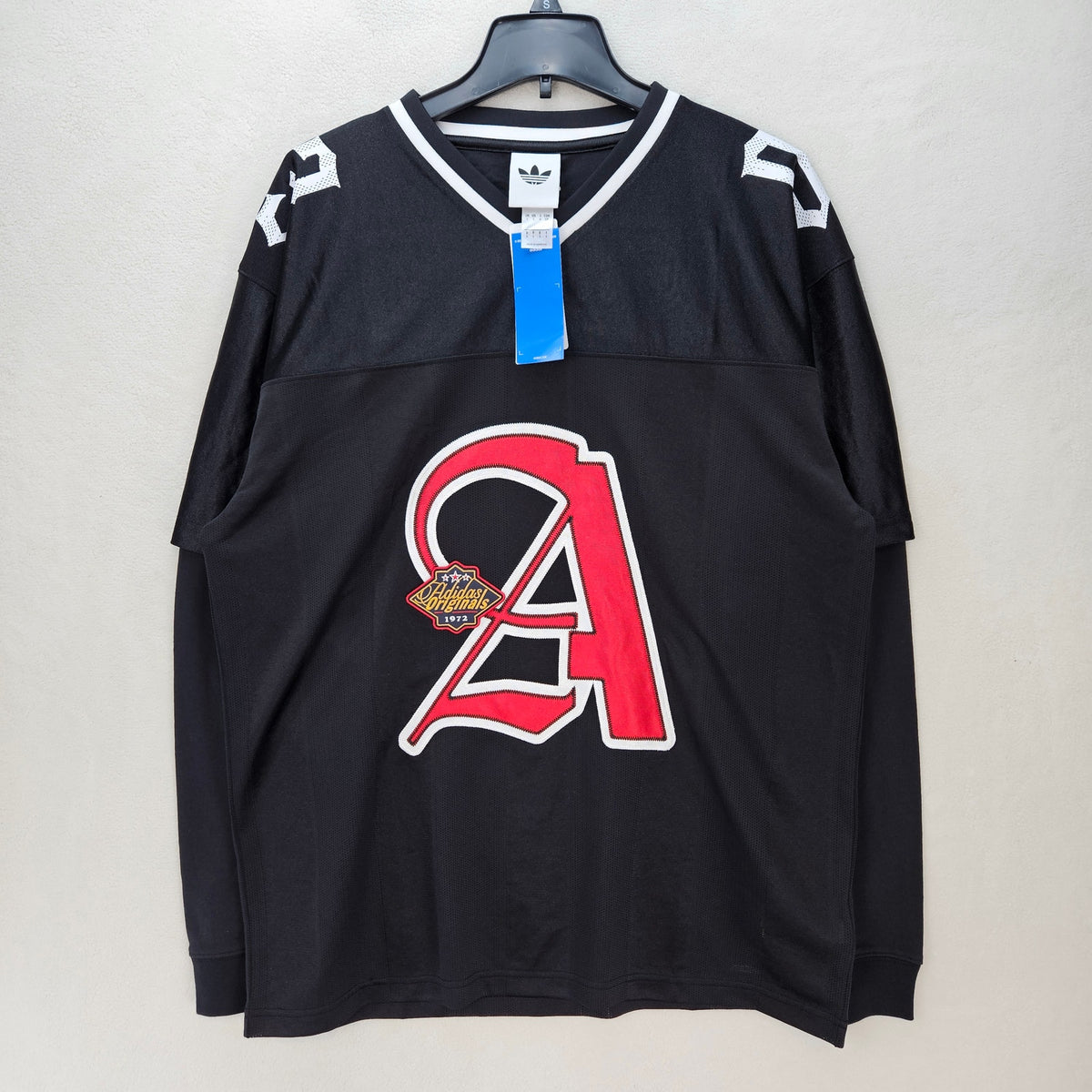 ADIDAS MEN'S SMALL ORIGINALS TREFOIL OG 2 IN 1 JERSEY BLACK RED RARE KS5328