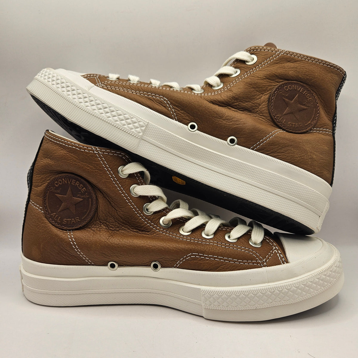 CONVERSE MEN'S 9 FIRST STRING BROWN VIBRAM ALL LEATHER CHUCK TAYLOR A17915C