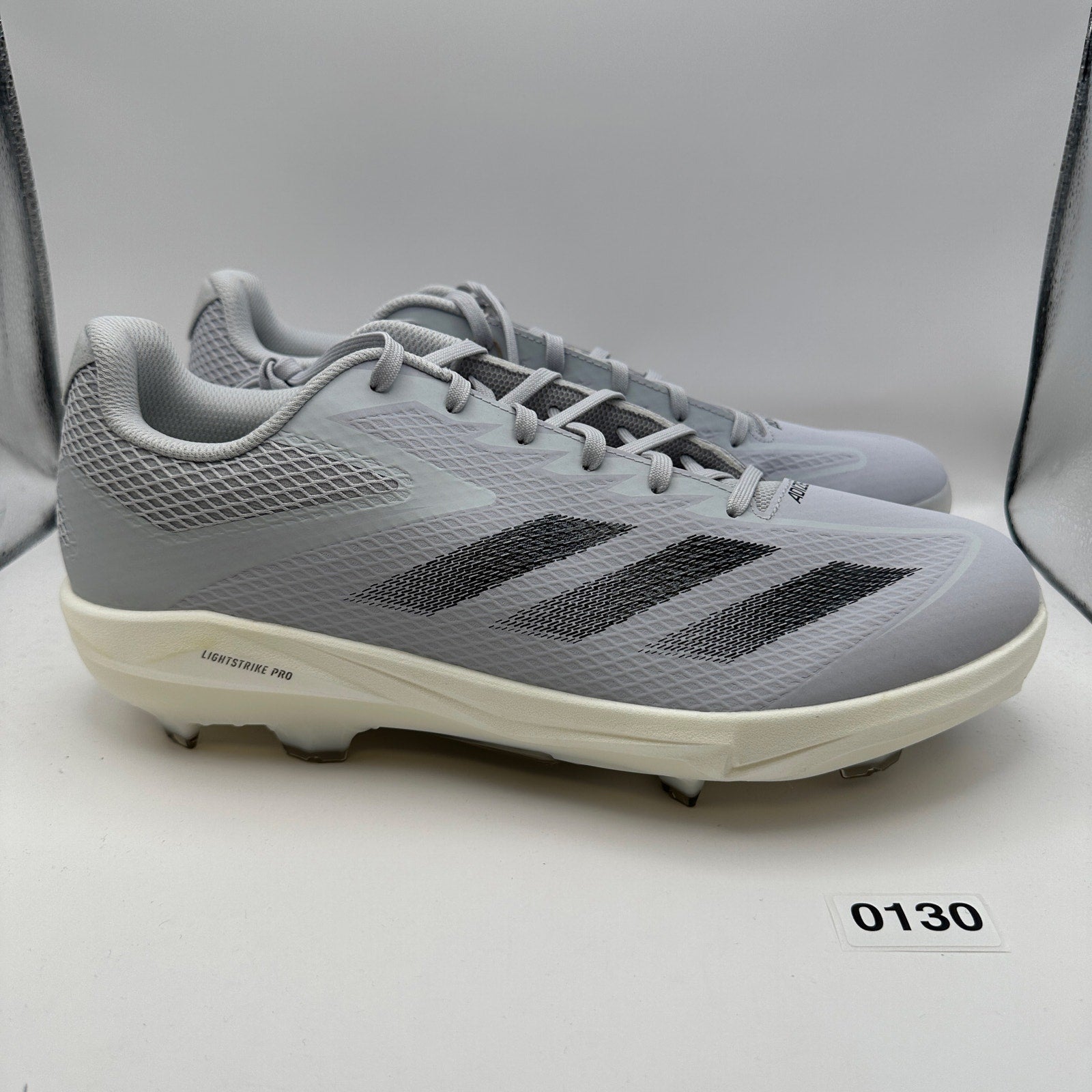ADIDAS Adizero Electric Mens 14 Baseball Cleats Gray/Black IF3267