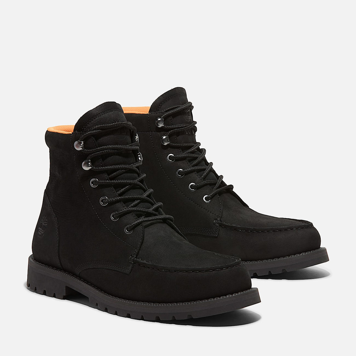 TIMBERLAND MEN'S 8 REDWOOD FALLS MID LACE WATERPROOF BLACK NUBUCK BOOTS