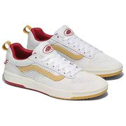 VANS MEN'S 8 ZAHBA VINTAGE SPORT WHITE RED SUEDE MESH NIB