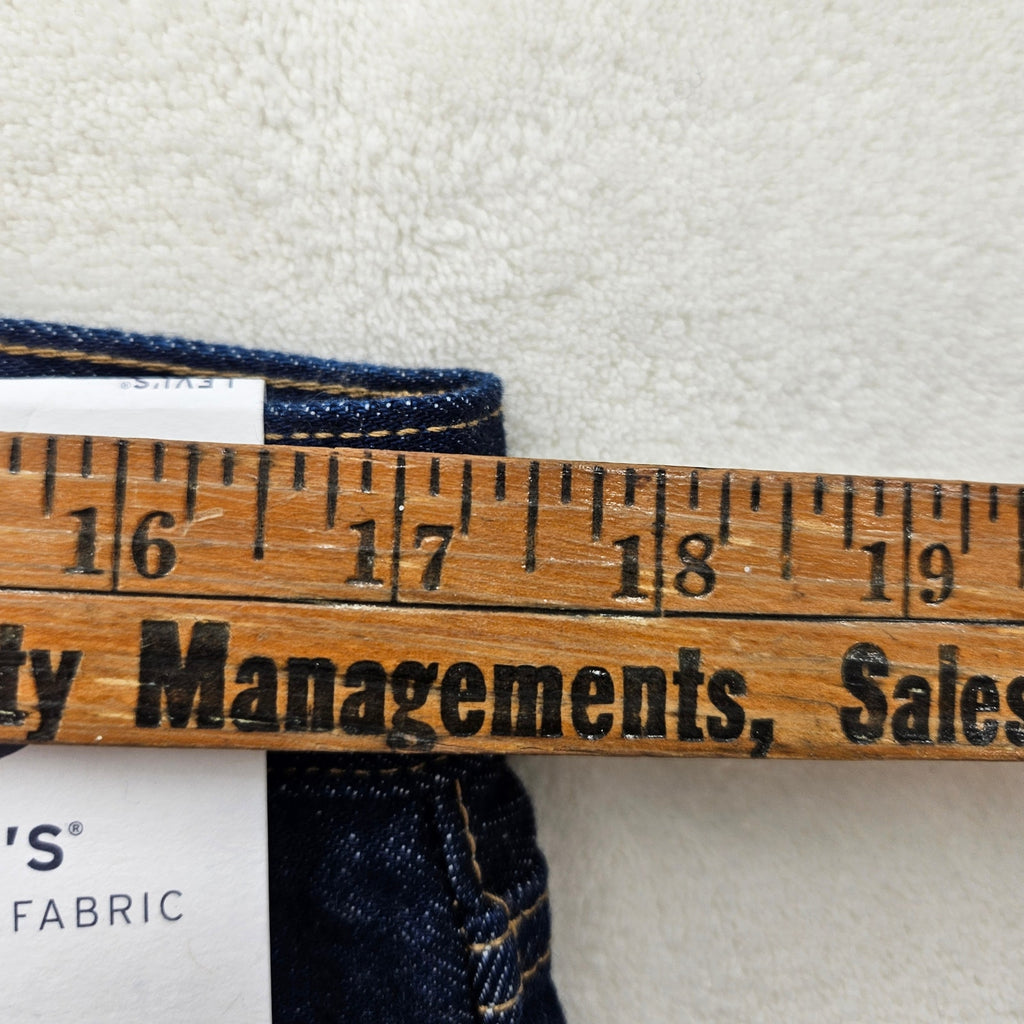 LEVI'S JAPANESE FABRIC WOMEN'S 32X30 BLUE TAB COLUMN JEANS NWT MOJ DARK WASH