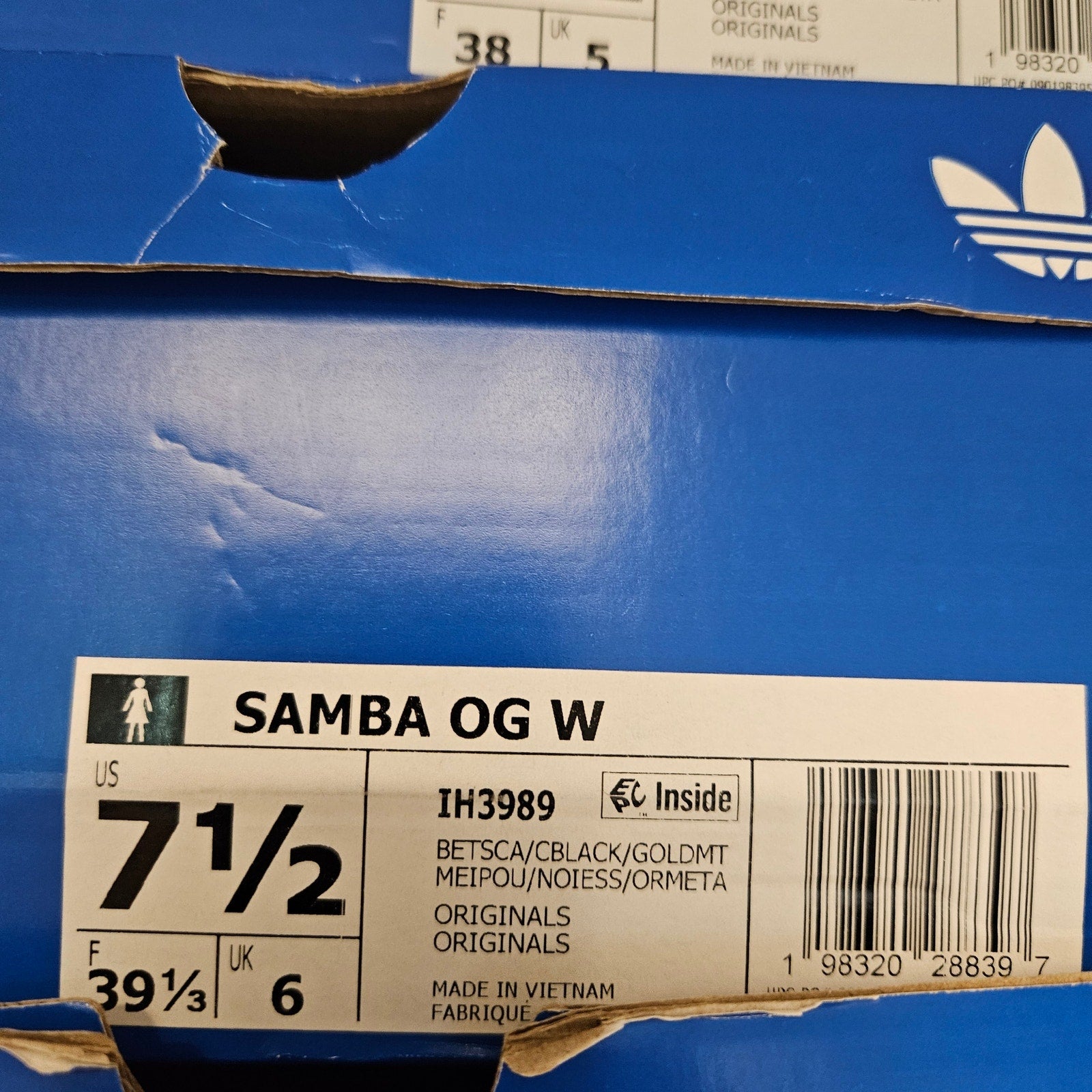 ADIDAS ORIGINALS WOMEN'S 7.5 PATENT LEATHER SAMBA RARE BETTER SCARLET NIB IH3989