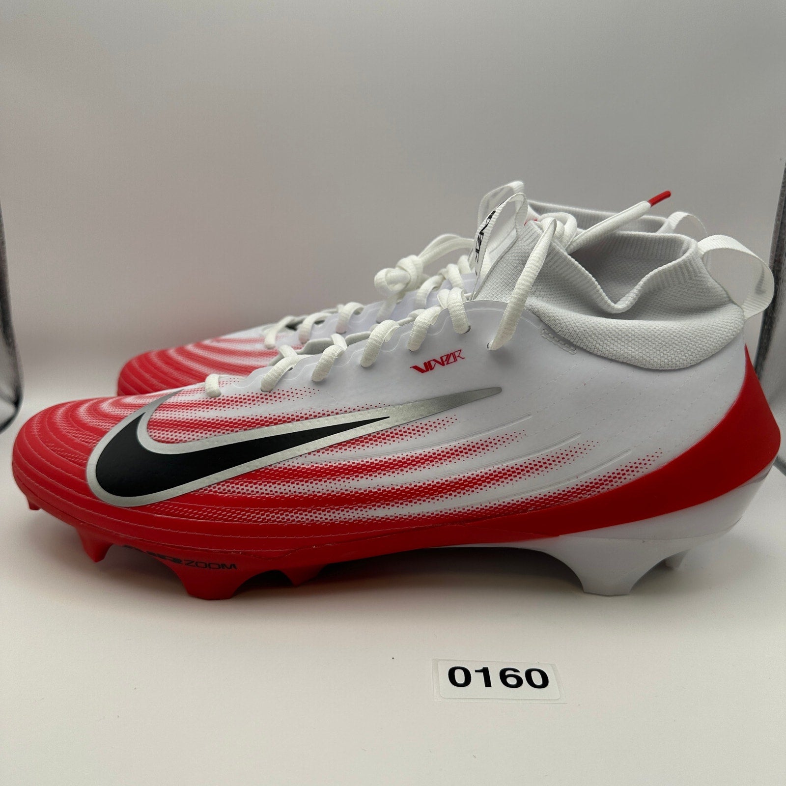 NIKE Men's 14.5 Zoom Air Vapor PRO 1 White/Red Football Cleats