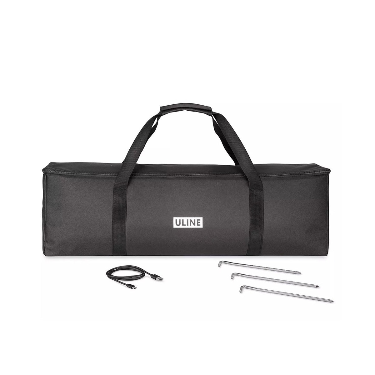ULINE JOB SITE LIGHT RECHARGEABLE 30"X44-93" 3000 LUMENS RETAIL $125 NWOB