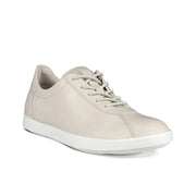 ECCO WOMEN'S 41 TRAVEL WITH LACE UP GRAVEL GREY WHITE SNEAKER NIB