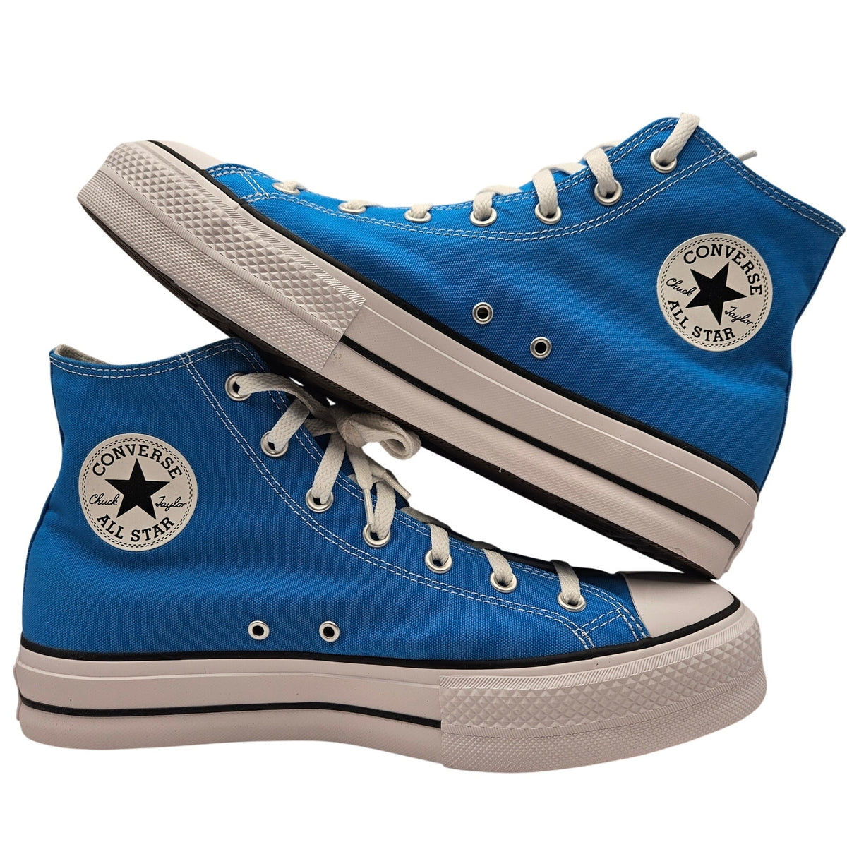CONVERSE MEN'S 11 CHUCK TAYLOR ALL STAR LIFT HI BLUE HERO WHITE BLACK A09988C