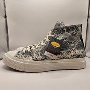 CONVERSE MEN'S 14 FIRST STRING CHUCK TAYLOR SNAKESKIN SNOW WHITE BLACK A18412C