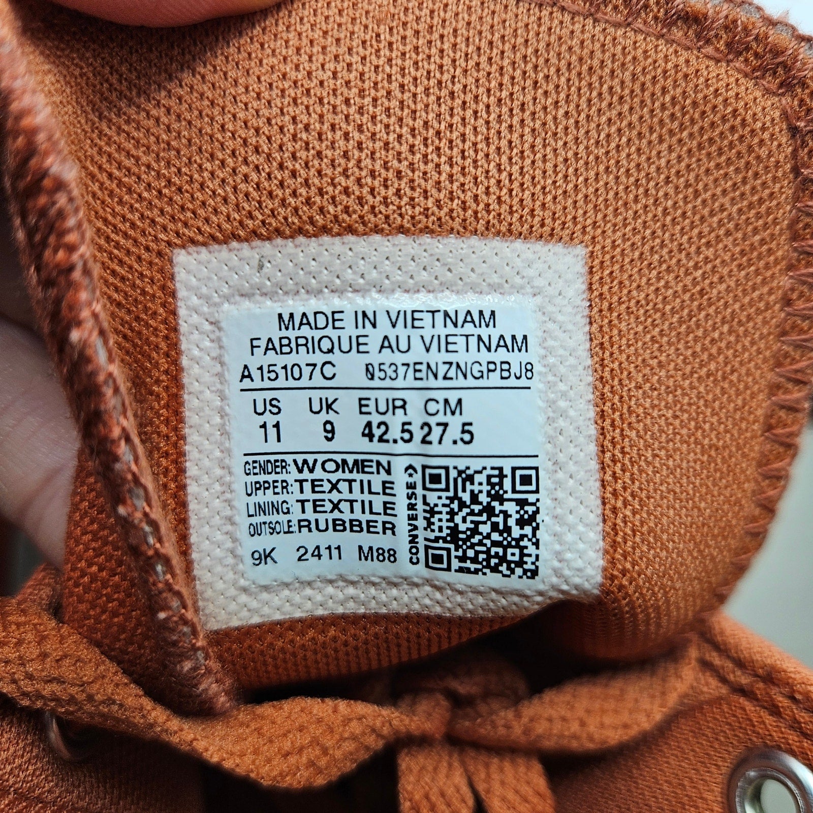 CONVERSE WOMEN'S 11 CTAS WEDGE PLATFORM STUDDED RUGGED ORANGE A15107C NWOB