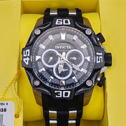 INVICTA 44704 PRO DIVER MEN'S QUARTZ BLACK AND SILVER WATCH NWT