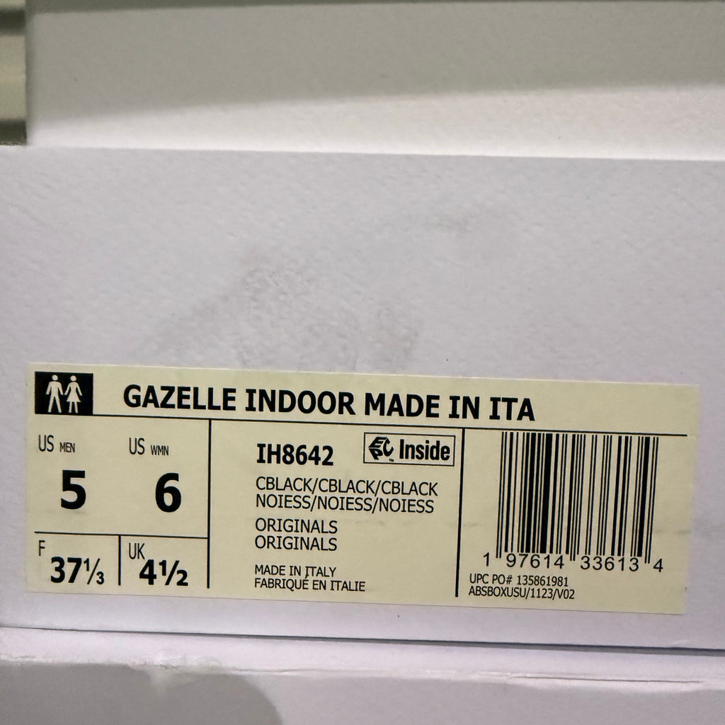 ADIDAS MADE IN ITALY MEN'S 5 PREMIUM GAZELLE INDOOR BLACK LEATHER IH8642