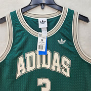 ADIDAS MEN'S MEDIUM ORIGINALS TREFOIL GREEN TANK SIDELINE JERSEY KG8200 THICK