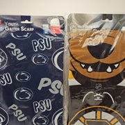LOT OF 2 YOUTH GAITER SCARVES PENN STATE NITTANY LIONS BOSTON BRUINS FOCO FACE