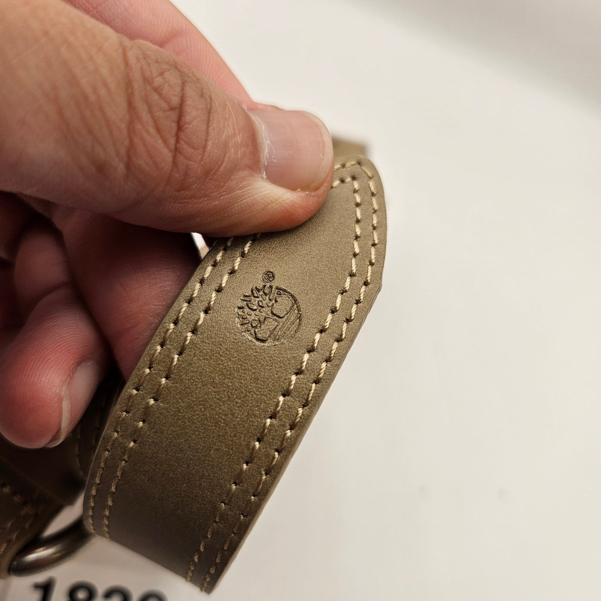 TIMBERLAND WOMEN'S L OVAL BUCKLE BELT BEIGE MADE IN ROMANIA TB0A2N66 EI9 NWT