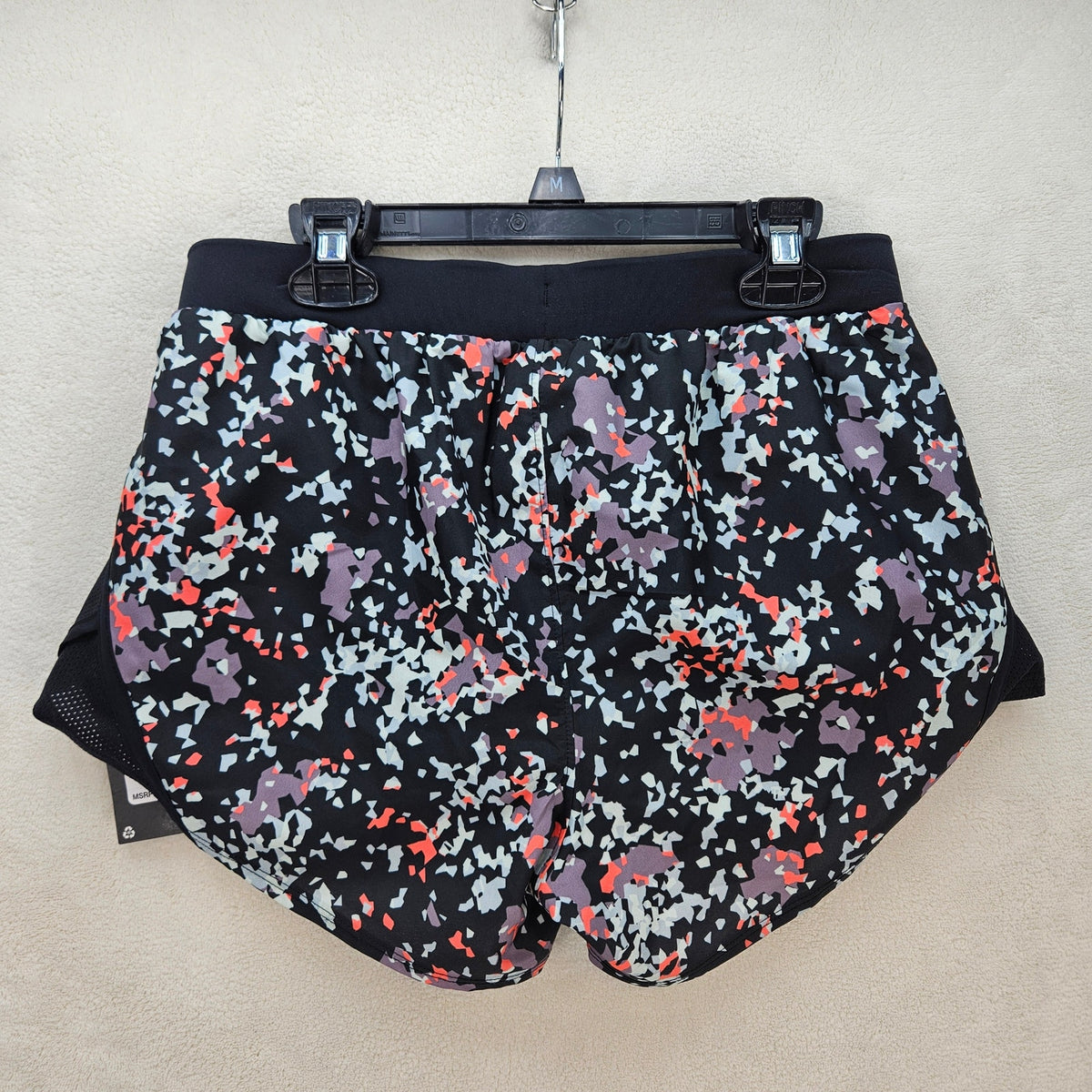 UNDER ARMOUR WOMEN'S XS FLY BY 2.0 PRINTED SHORTS BLACK NWT