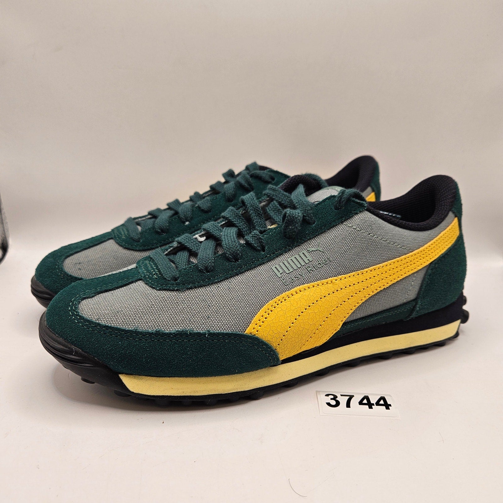 PUMA MEN'S 8 EASY RIDER GREEN MOON SUNNY YELLOW LOW TOP CANVAS SNEAKER 400397-02